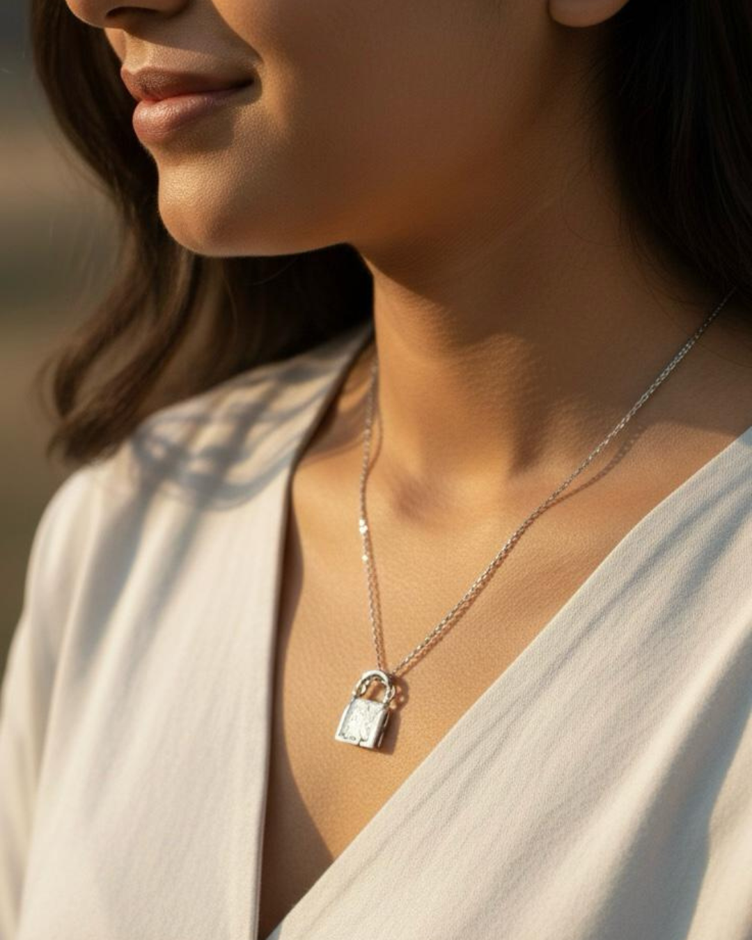 Silver Mini Bag Pendant