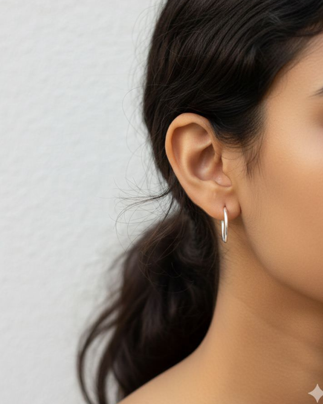 Small Classic Silver Hoops