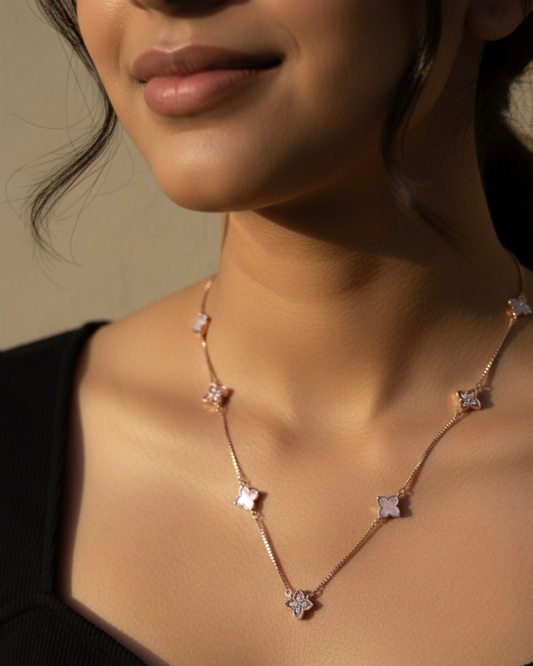 Blush Clover Necklace
