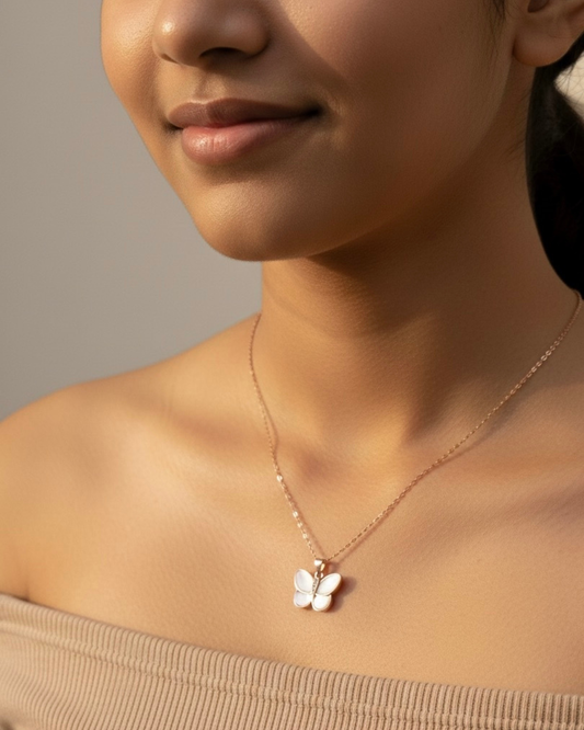 Mother-of-Pearl Butterfly Pendant