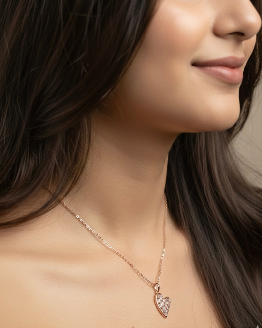 Shimmer Heart Necklace