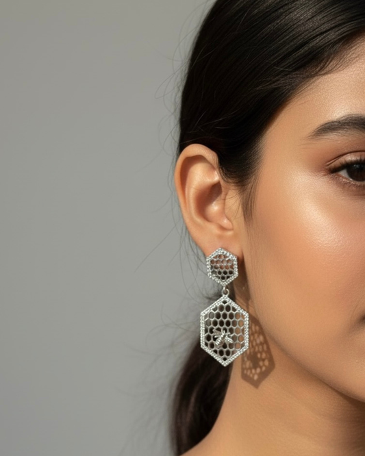 Hexagon Earrings