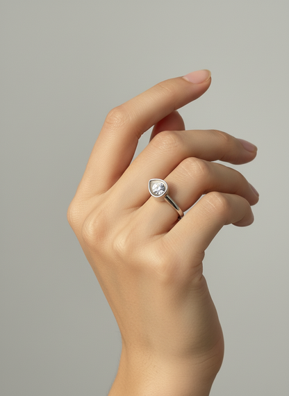 Radiant Teardrop Ring
