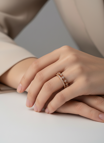 Starry Crown Ring
