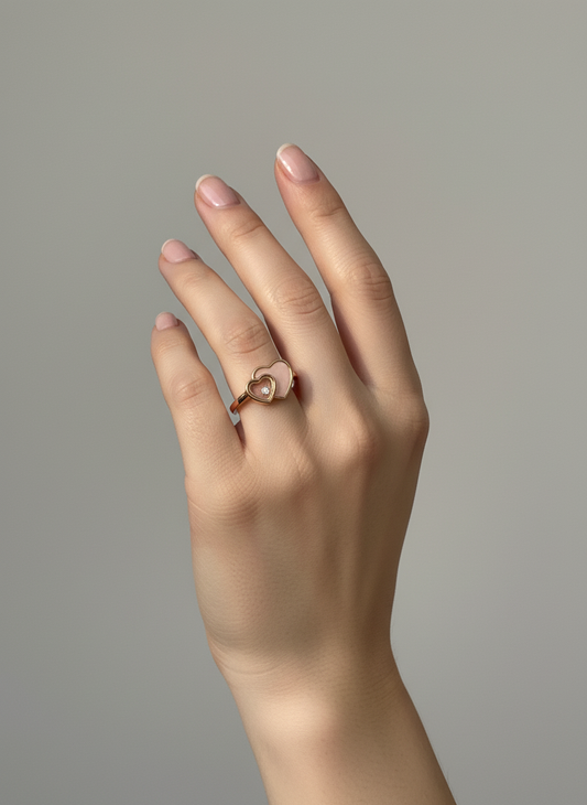 Floating Heart Ring