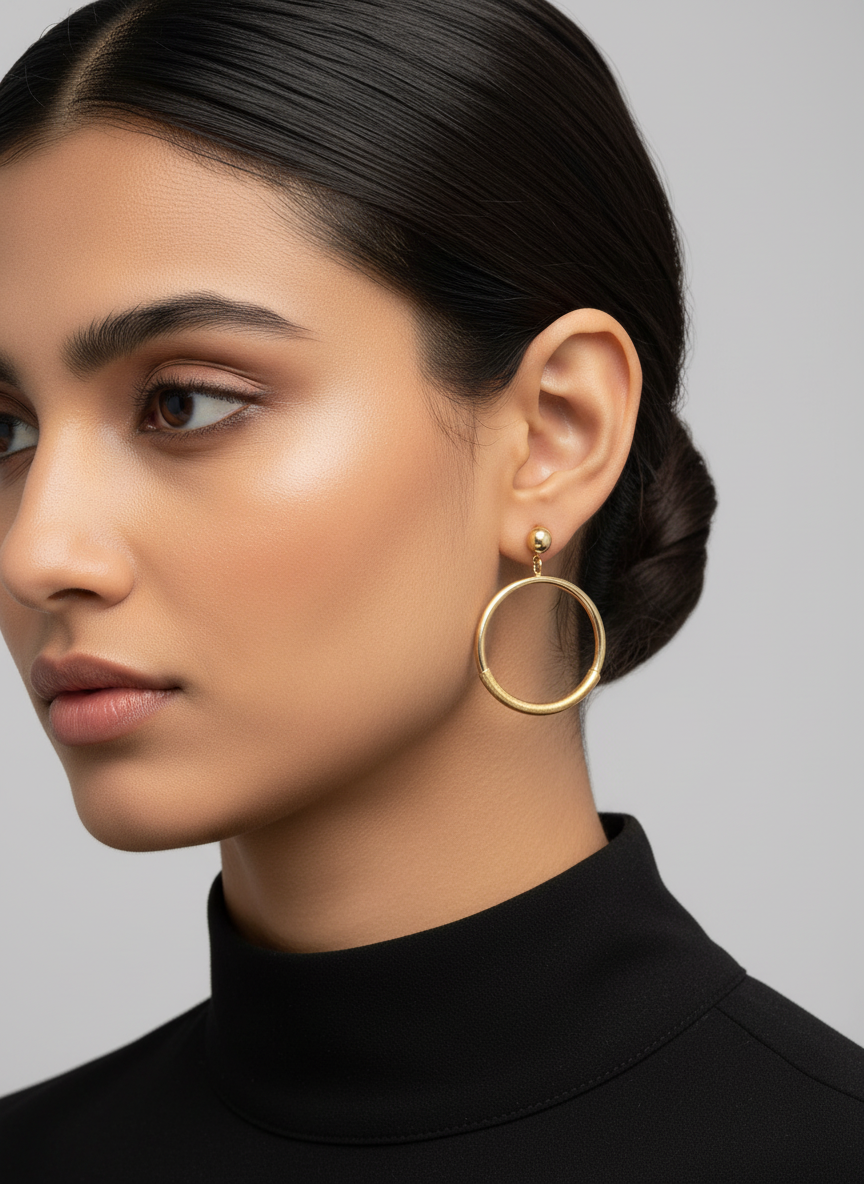Modern Gold Hoops