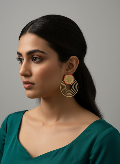 Radiant Red Hoops