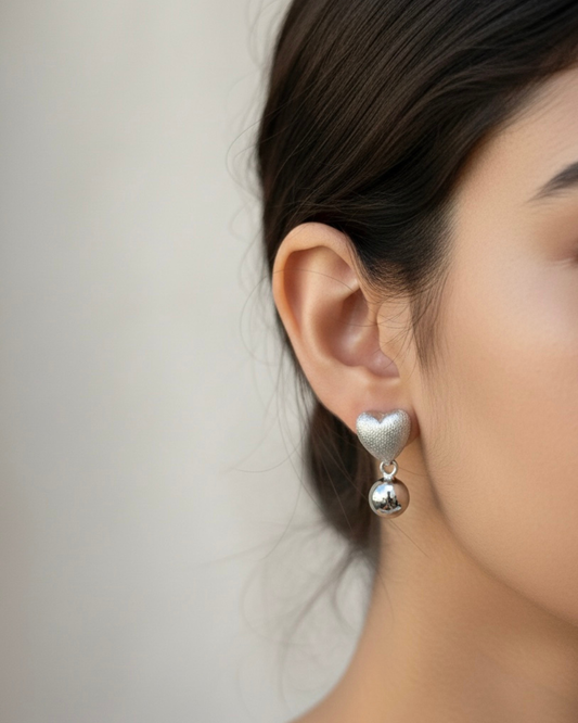 Silver Heart Glow Drops