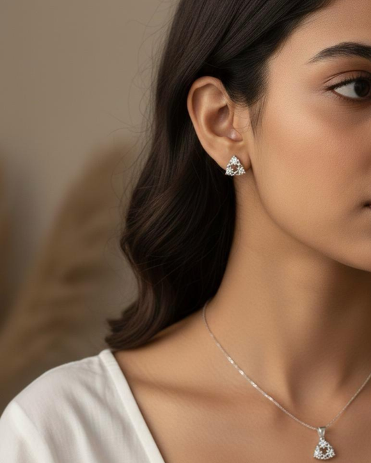 Floral Cluster Pendant Set