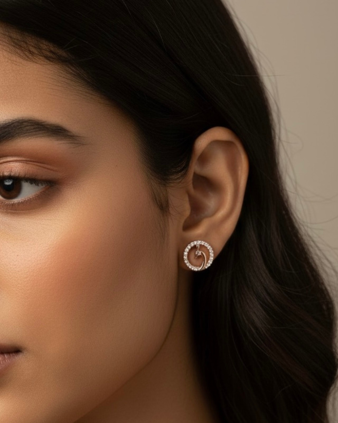 Celeste Spiral Stud Earrings